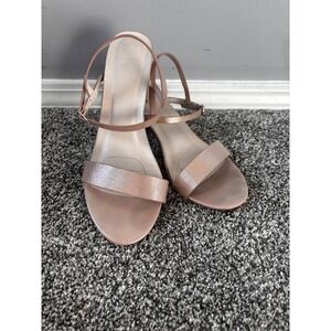DB Studio Block Heel Sandals Ankle Strap Party‎ Wedding Shoes Size 10